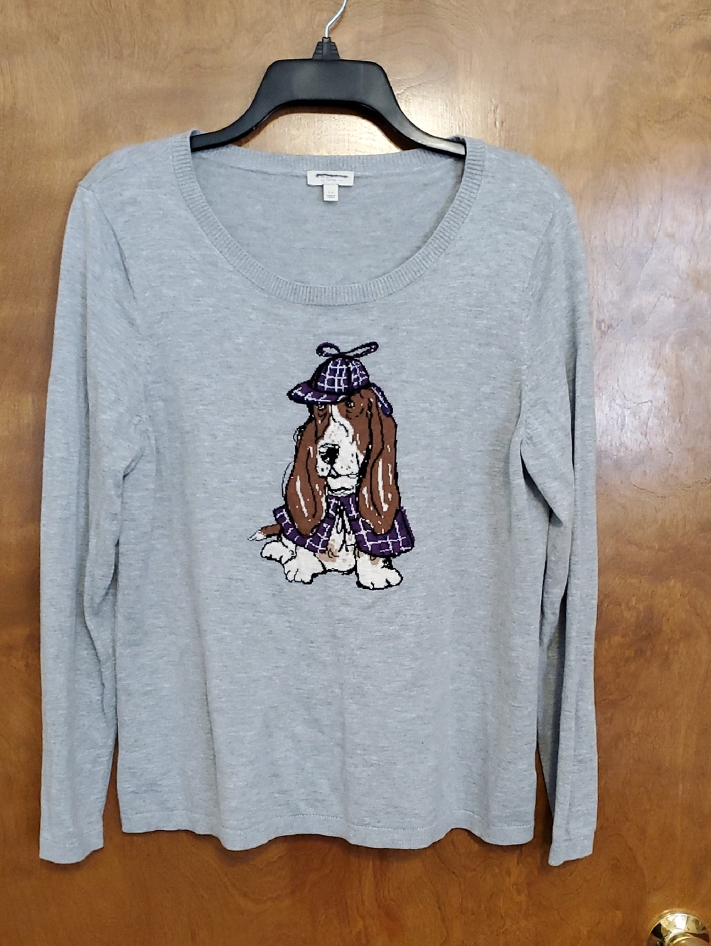 Talbots Grey Dog Sweater